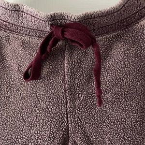 PINK purple fleece sweat pants - Large